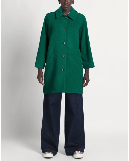 Guttha Green Coat Acrylic, Synthetic Fibers, Wool, Alpaca Wool, Mohair Wool
