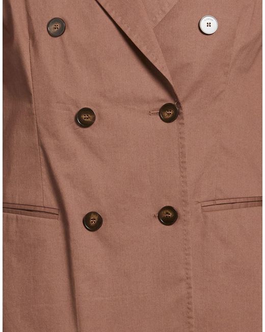 Slowear Brown Blazer Cotton, Elastane for men