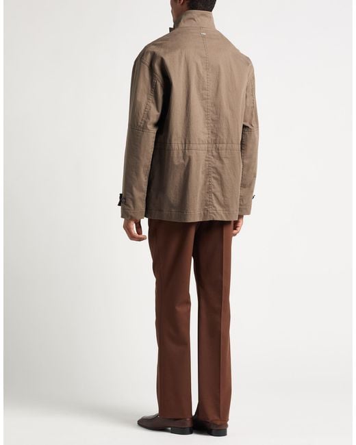 Ferragamo Brown Dark Jacket Cotton, Elastane, Viscose for men