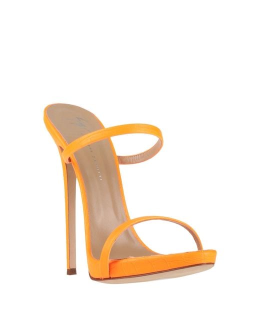 Giuseppe Zanotti Orange Sandals Synthetic Material