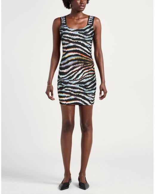 Just Cavalli Black Mini Dress Polyamide, Elastane