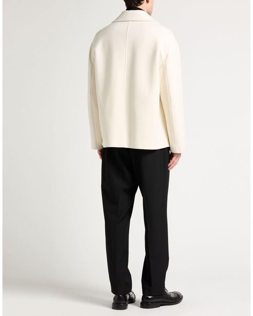 Lardini White Coat Wool, Polyamide for men