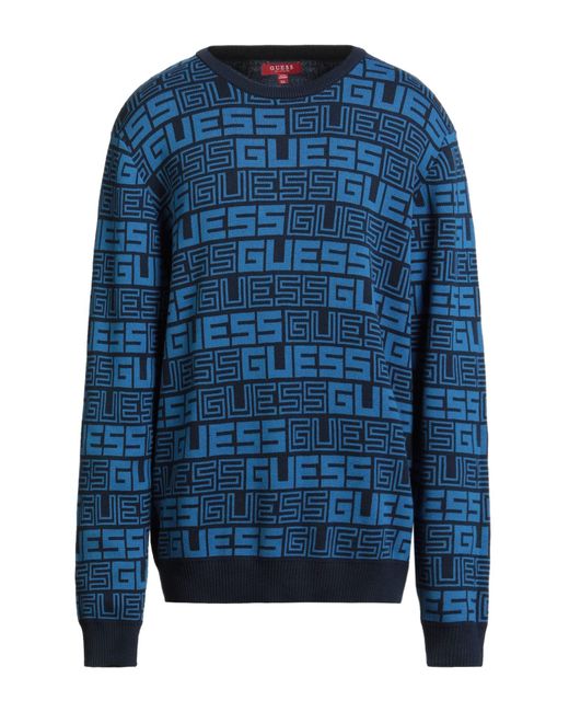 Guess Men's Blue Sweater Cotton
