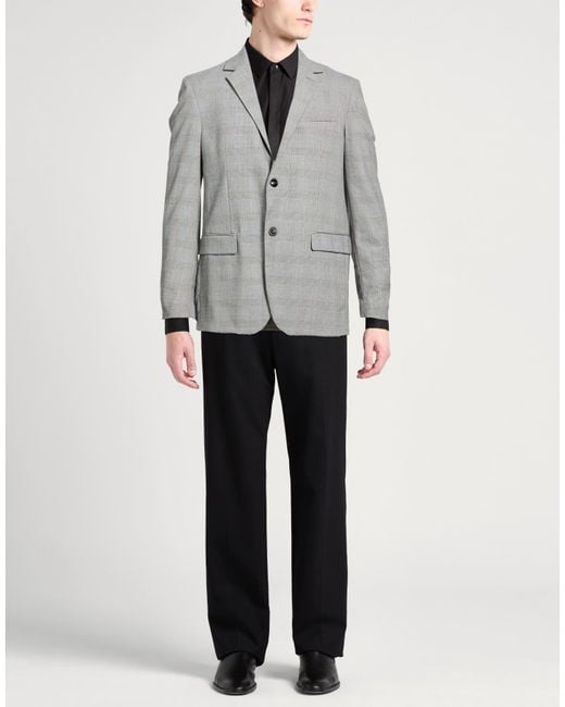 Liu Jo Gray Blazer Polyester, Viscose, Elastane for men