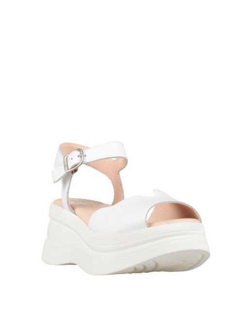 Callaghan White Sandals Leather