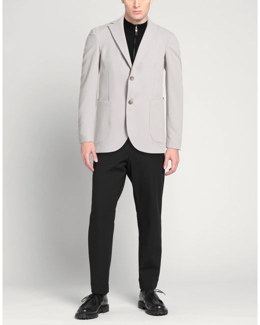 MULISH White Blazer Polyester, Viscose, Elastane for men