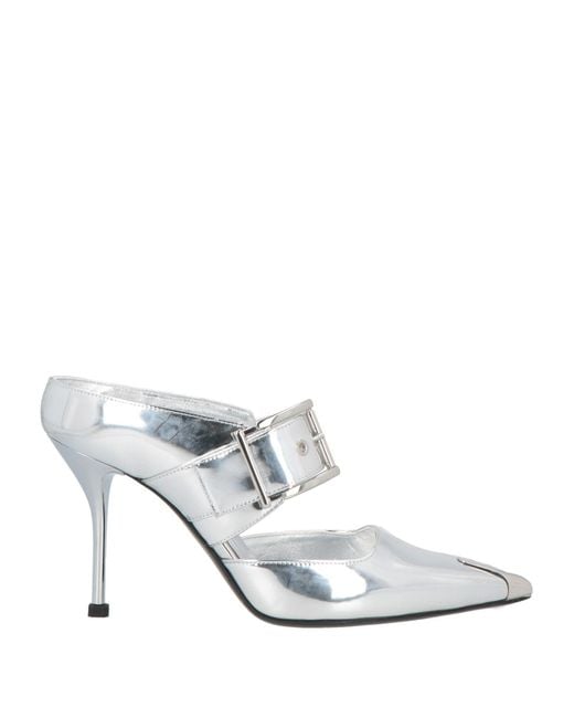 Alexander McQueen White Mules & Clogs