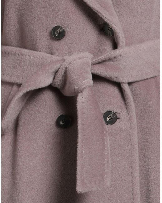 ANNIE PARIS Brown Lilac Coat Virgin Wool