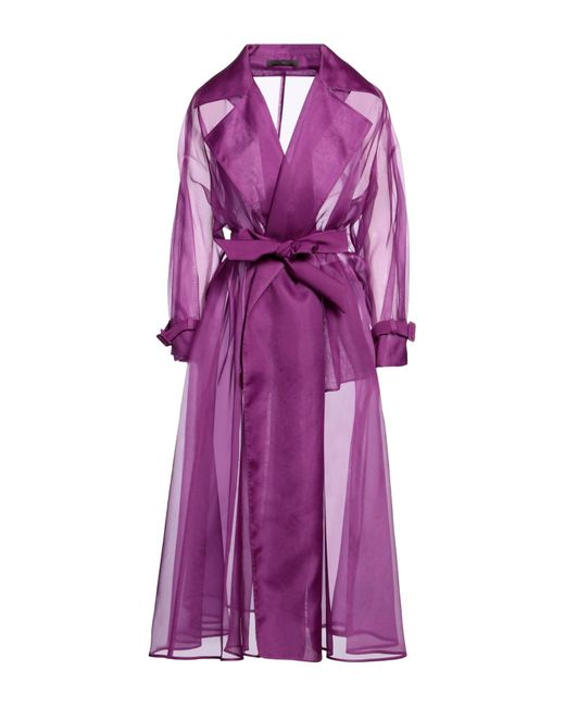 Max Mara Purple Overcoat & Trench Coat
