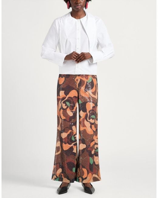 Maliparmi Orange Pants Polyester