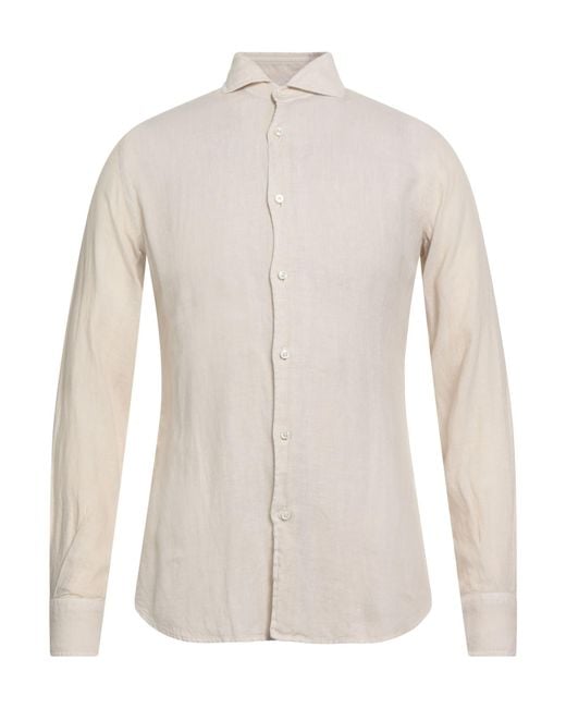 Fedeli White Shirt Linen for men