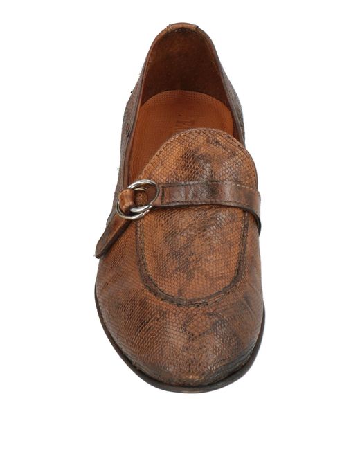 Pawelk's Brown Camel Loafers Leather for men