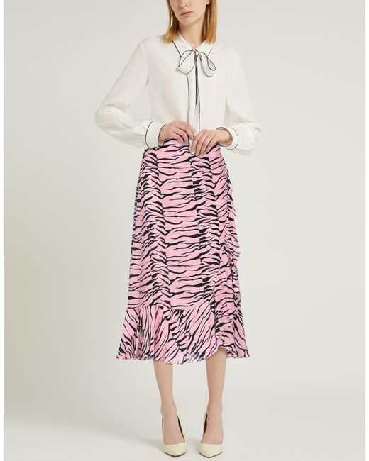 Rixo Red Midi Skirt