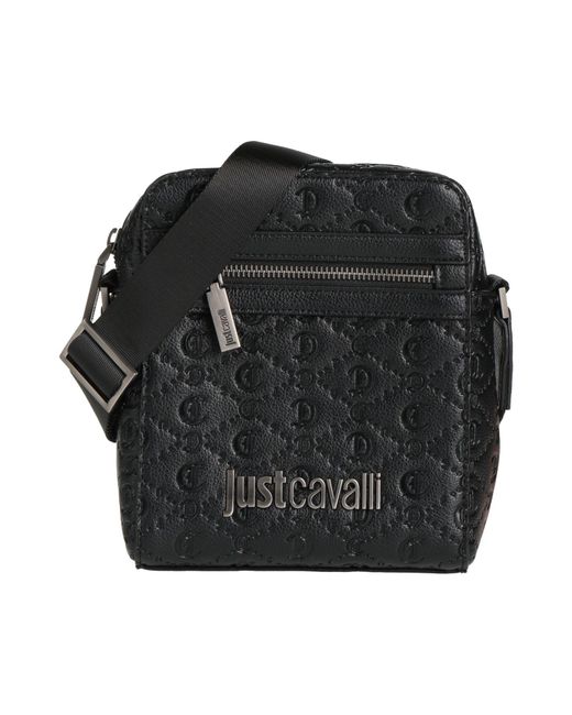 Just Cavalli Black Cross-Body Bag for men