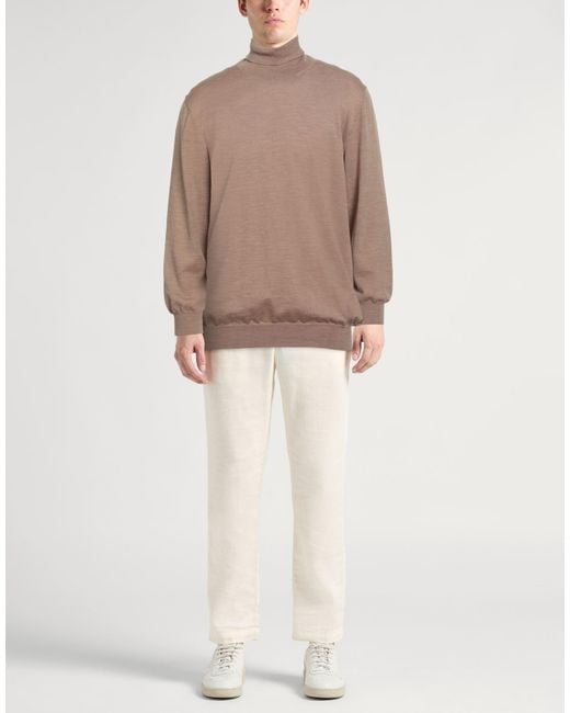 Lardini Brown Turtleneck for men