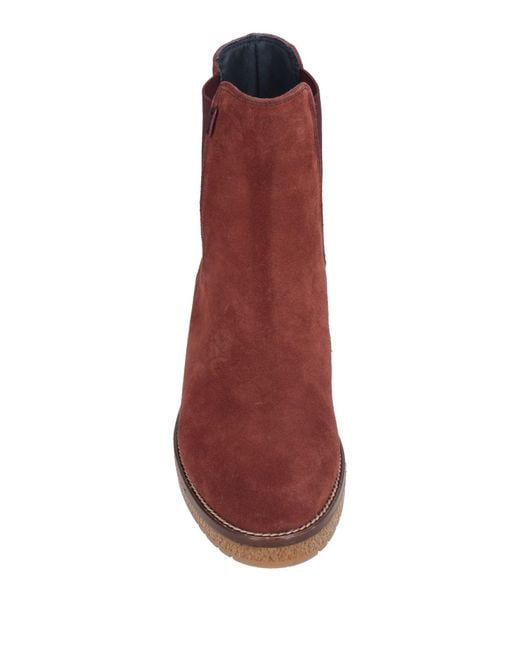 Callaghan Red Adaptaction Brick Ankle Boots Leather