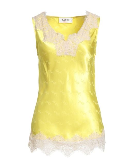 Blugirl Blumarine Yellow Top Viscose