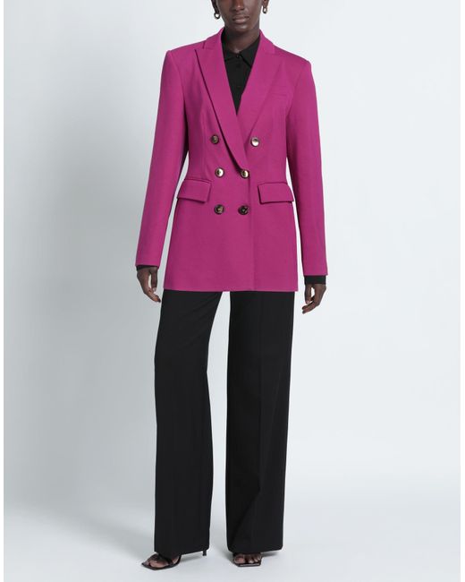 Pinko Pink Blazer Viscose, Polyamide, Elastane