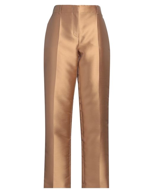 Alberta Ferretti Natural Pants Polyester, Silk