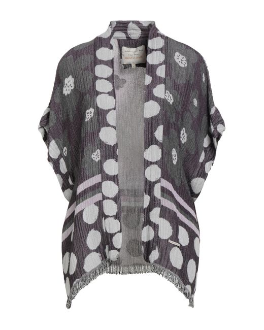 ALESSIA SANTI Gray Cardigan Viscose, Cotton