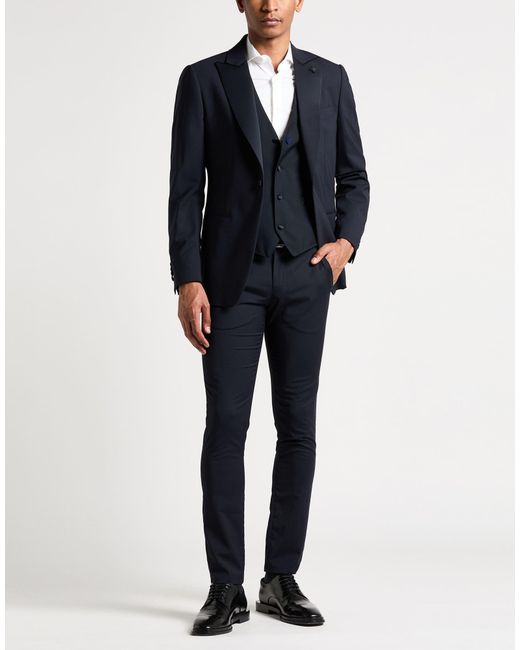 Lardini Blue Midnight Blazer Wool, Elastane for men