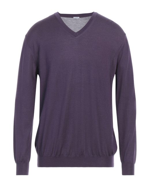 Malo Blue Dark Sweater Cashmere, Silk for men