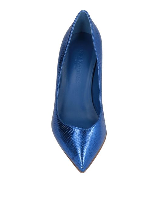 Sergio Levantesi Blue Bright Pumps Leather