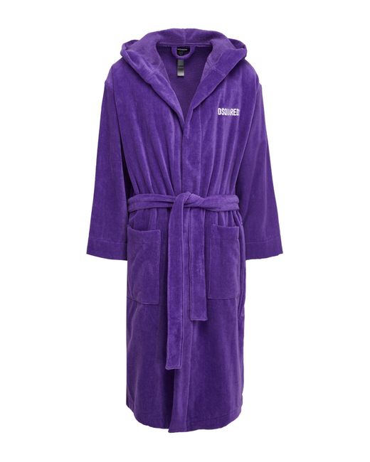 DSquared² Purple Dressing Gown Or Bathrobe for men