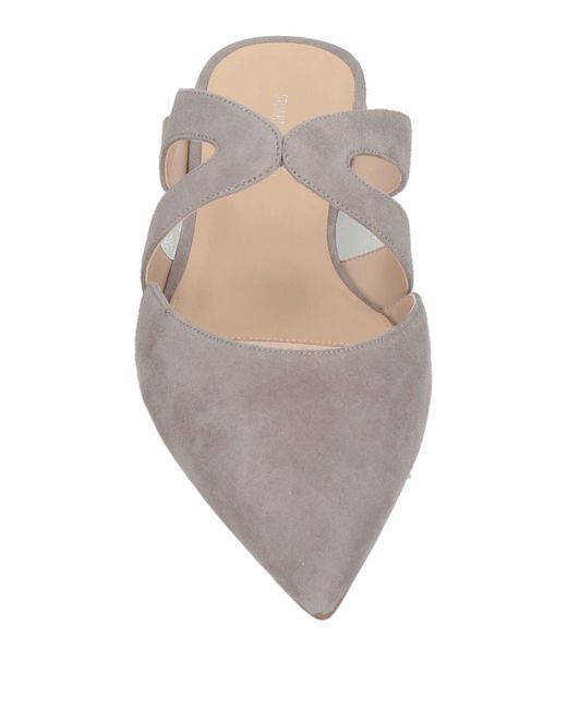 Stuart Weitzman Gray Mules & Clogs Leather