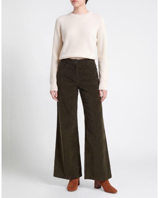 Aspesi Green Dark Pants Cotton, Elastane