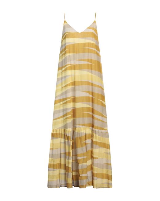 SKILLS & GENES Metallic Maxi-Kleid