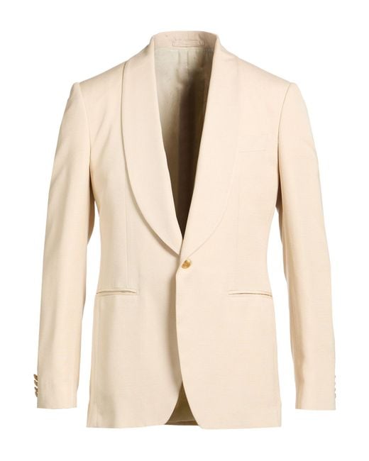 Lardini Natural Ivory Blazer Viscose, Silk for men