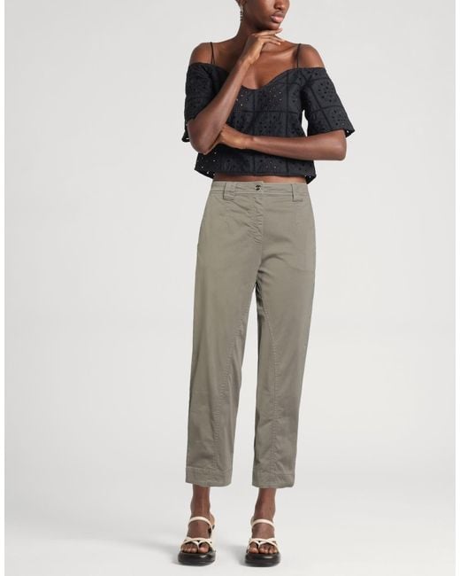 iBlues Gray Pants Cotton, Elastane