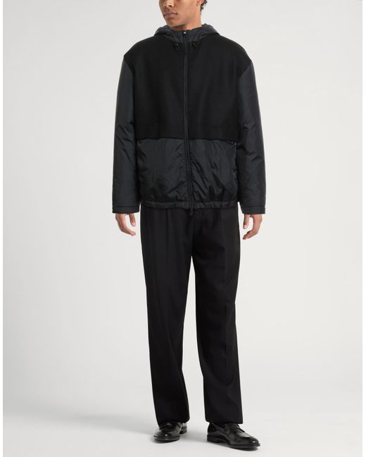 Hevò Black Jacket Virgin Wool, Polyamide for men