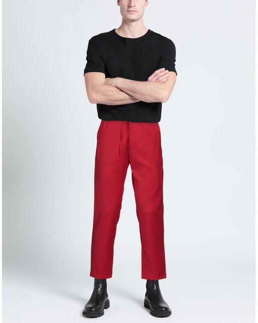 Daniele Alessandrini Red Trouser for men