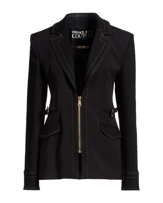 Versace Jeans Couture Black Jacket Cotton, Elastane
