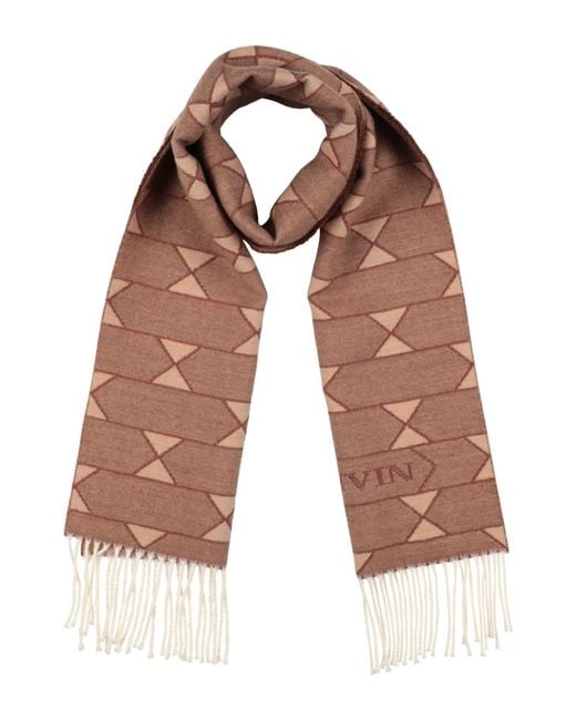 Lanvin Brown Scarf Virgin Wool