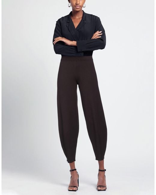 Liviana Conti Blue Dark Pants Viscose, Polyester