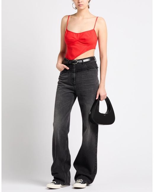 Mugler Red Bodysuit Viscose, Polyester