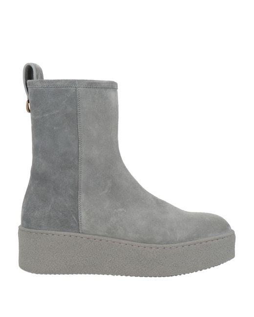Agnona Gray Ankle Boots