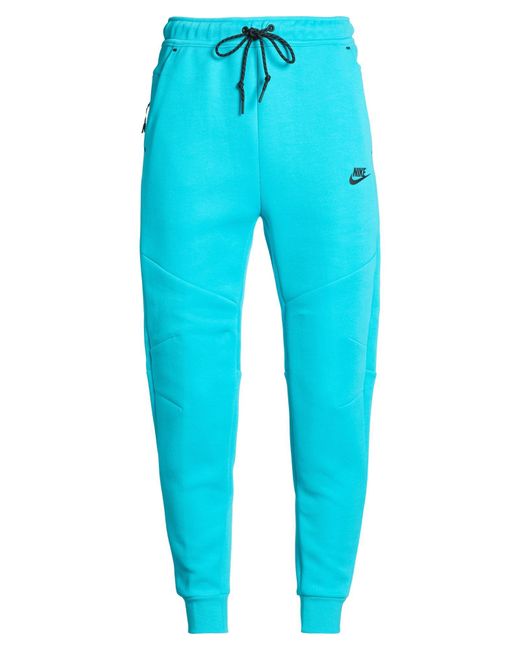Nike Blue Pants Cotton, Polyester for men