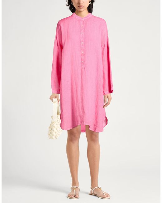120% Lino Pink Mini Dress Linen
