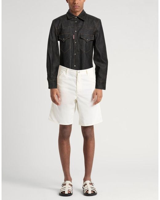 DSquared² Black Denim Shirt Cotton, Elastane for men