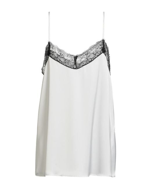 Gaelle Paris Gray Top Polyester, Elastane