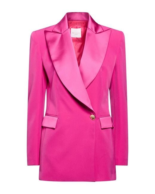 SILENCE LIMITED Pink Fuchsia Blazer Polyester, Elastane