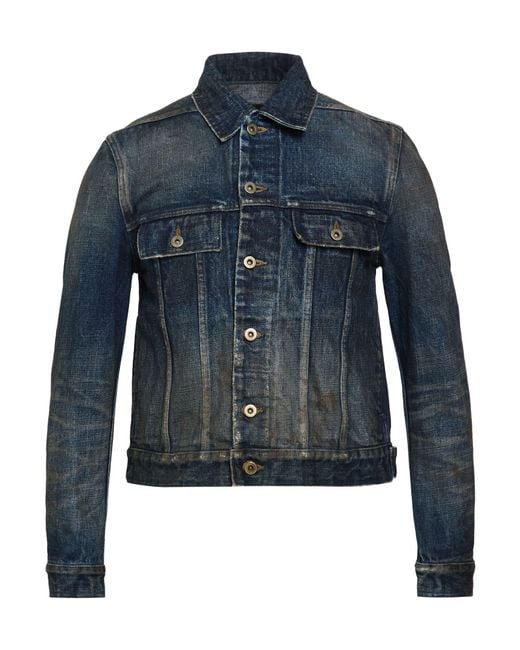 Rick Owens Blue Denim Outerwear Cotton for men