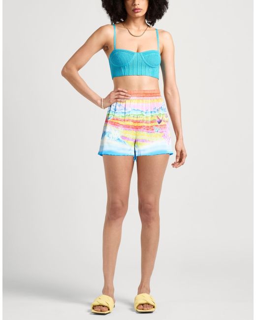 Casablanca Blue Light Shorts & Bermuda Shorts Silk