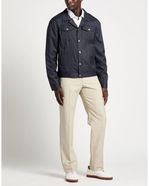 Brunello Cucinelli Blue Jacket for men