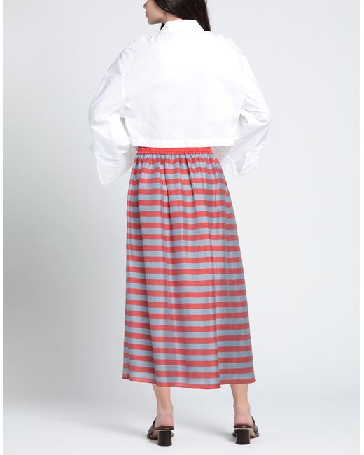 Emporio Armani Red Maxi Skirt