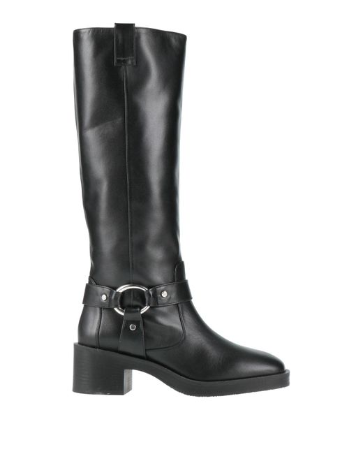 Stuart Weitzman Black Boot Leather